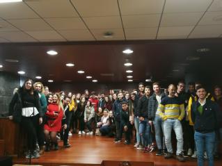 Alumnos del Instituto de Educación Secundaria de Llerena (Badajoz) 